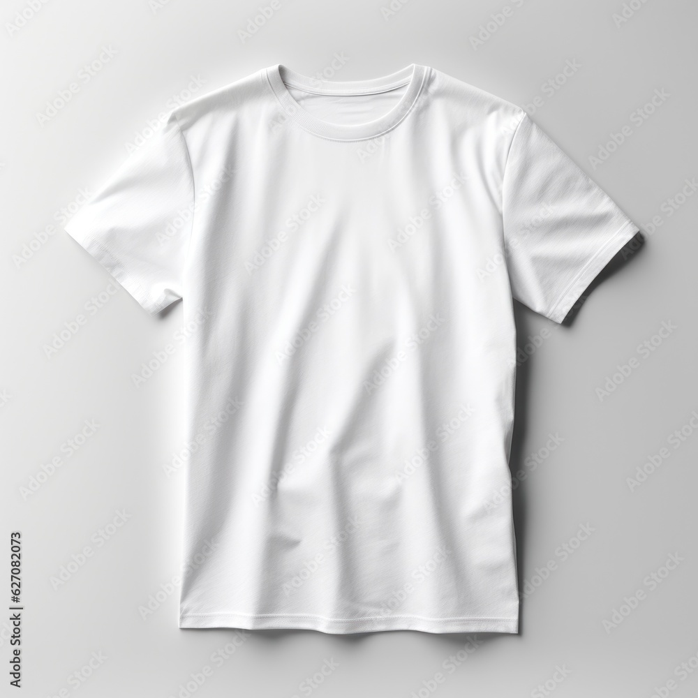 White T-Shirt Mockup Isolated