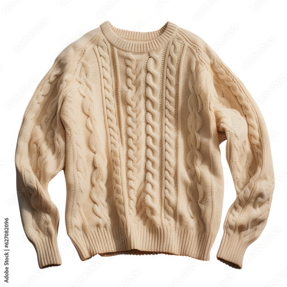 Cozy sweater isolated