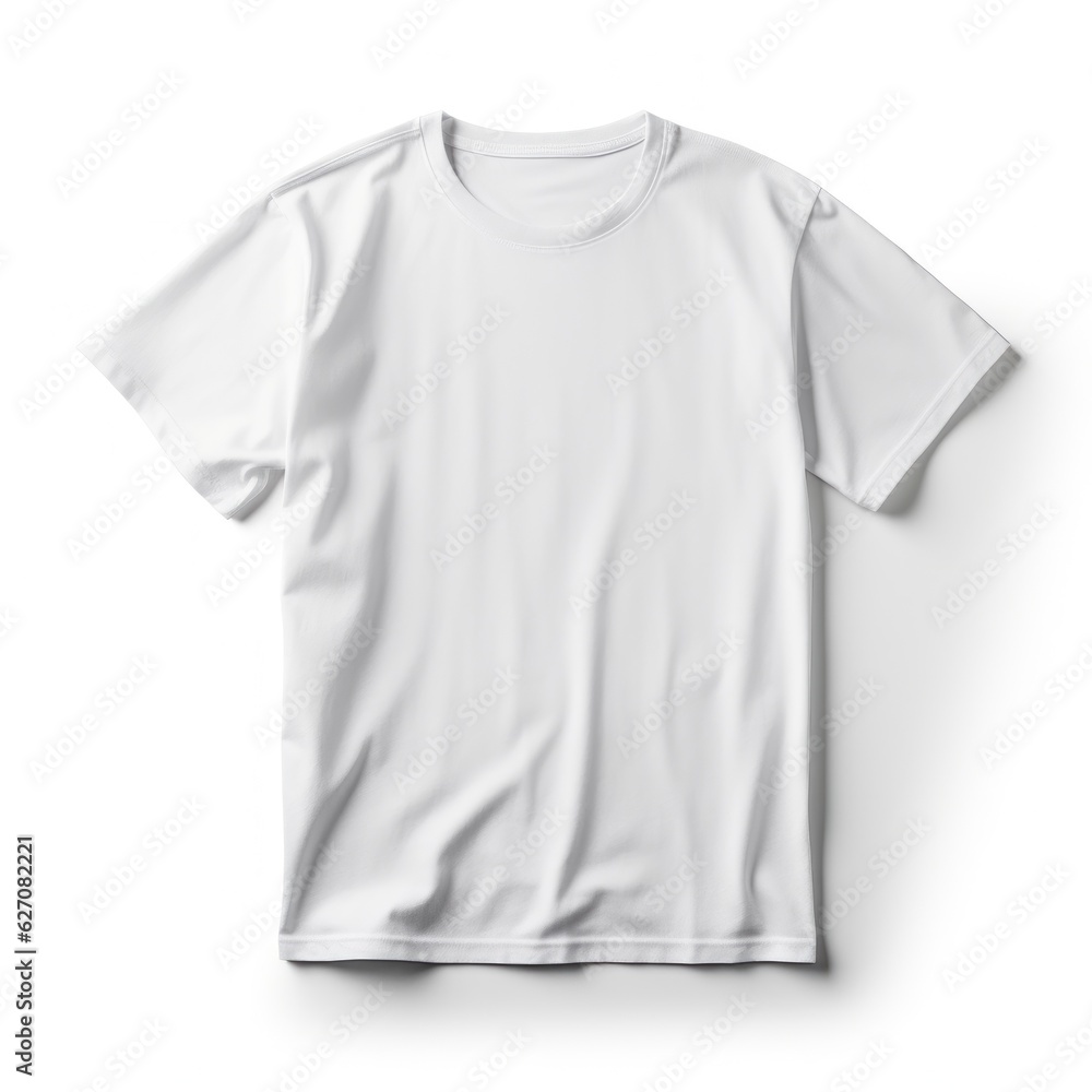 White T-Shirt Mockup Isolated