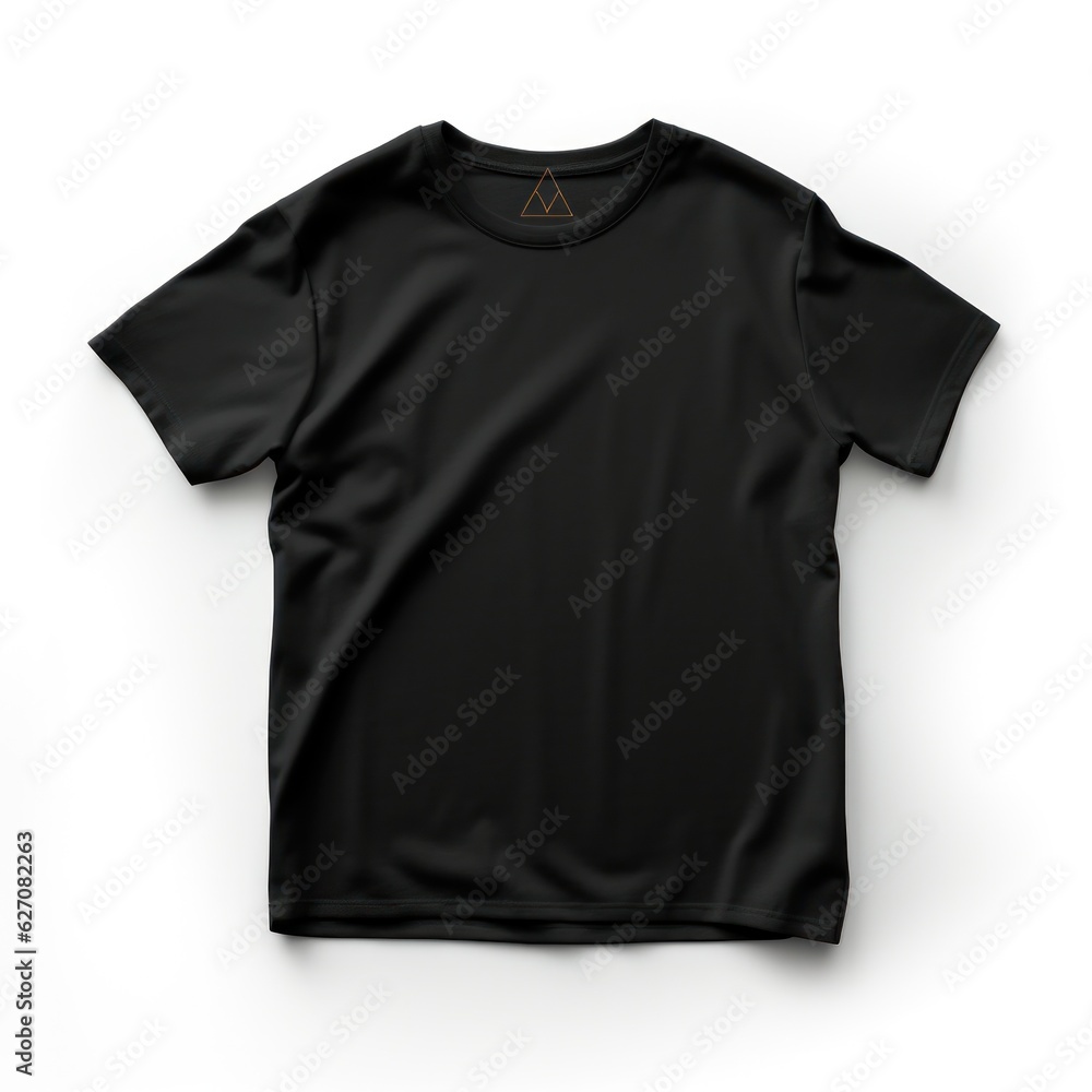 Black T-Shirt Mockup Isolated