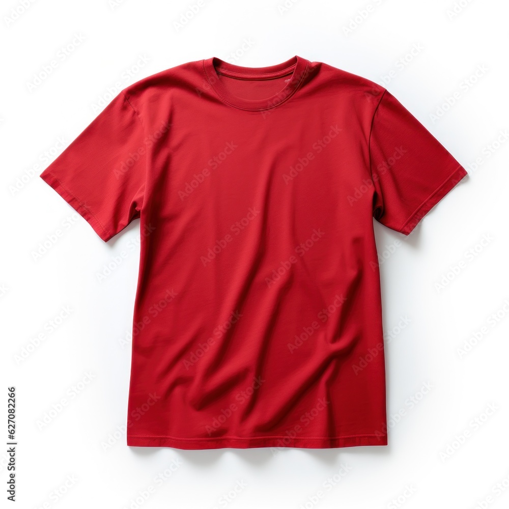 Red T-Shirt Mockup Isolated