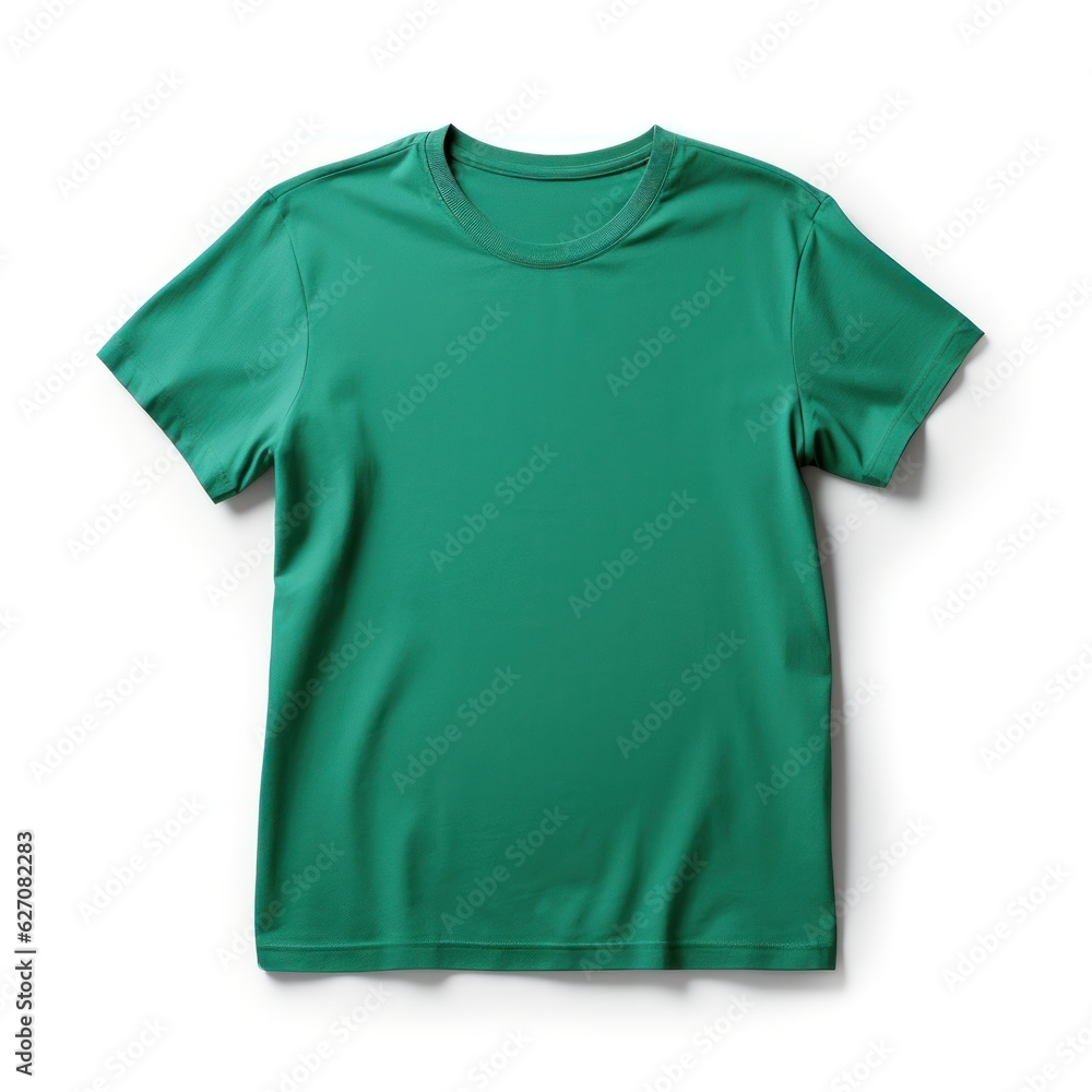 Green T-Shirt Mockup Isolated