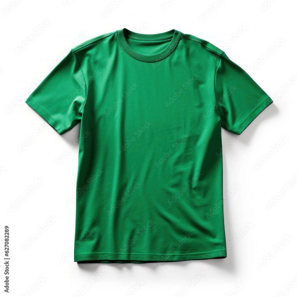 Green T-Shirt Mockup Isolated