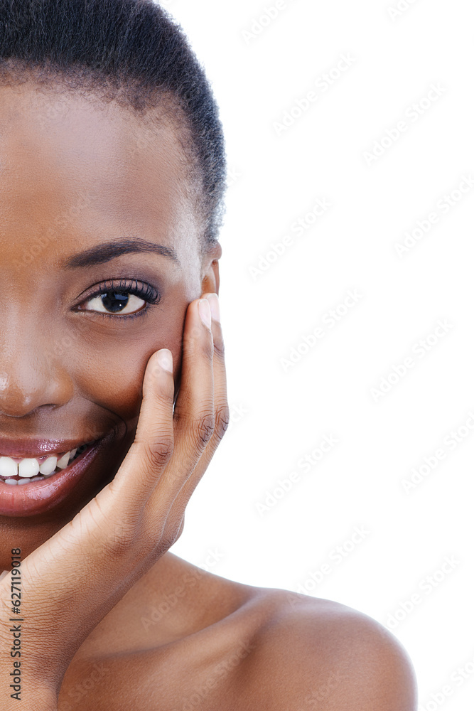 Beauty comes naturally to her...Studio shot of an attractive african american model isolated on whit