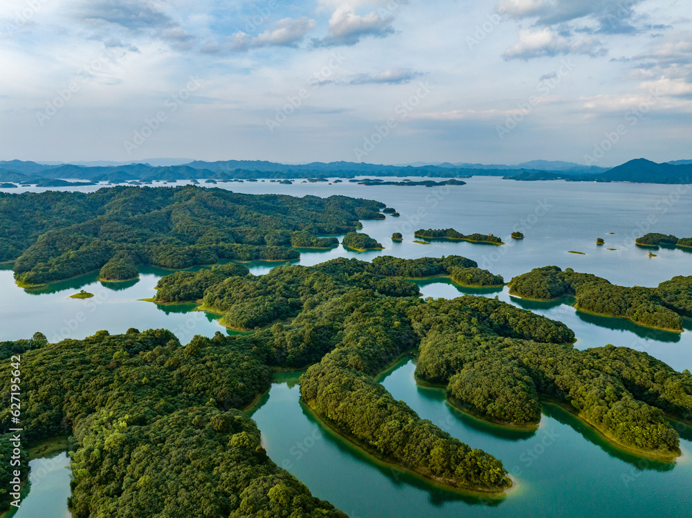 Aerial photography of Qiandao Lake, Jiangxi, China