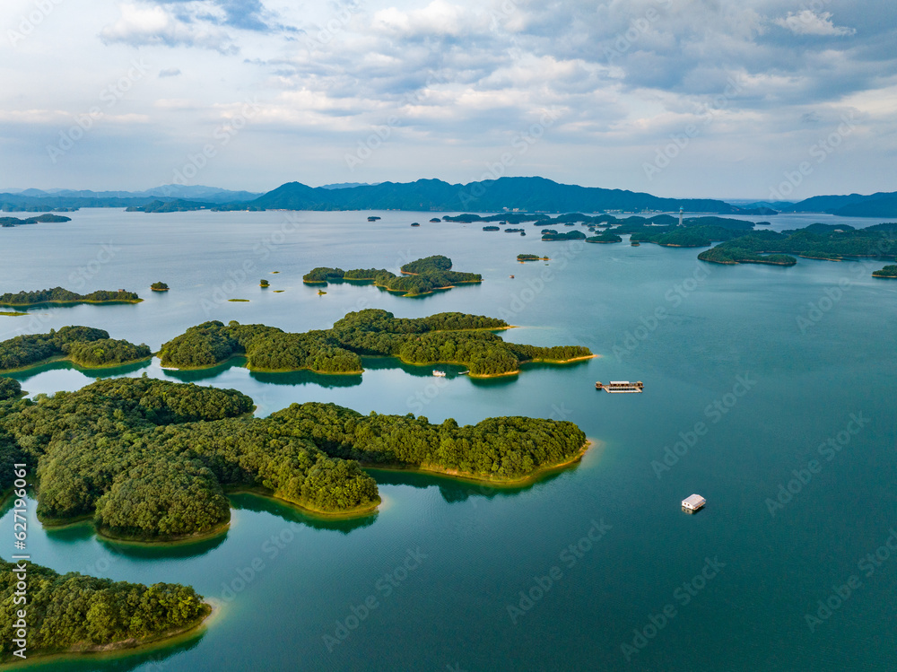 Aerial photography of Qiandao Lake, Jiangxi, China