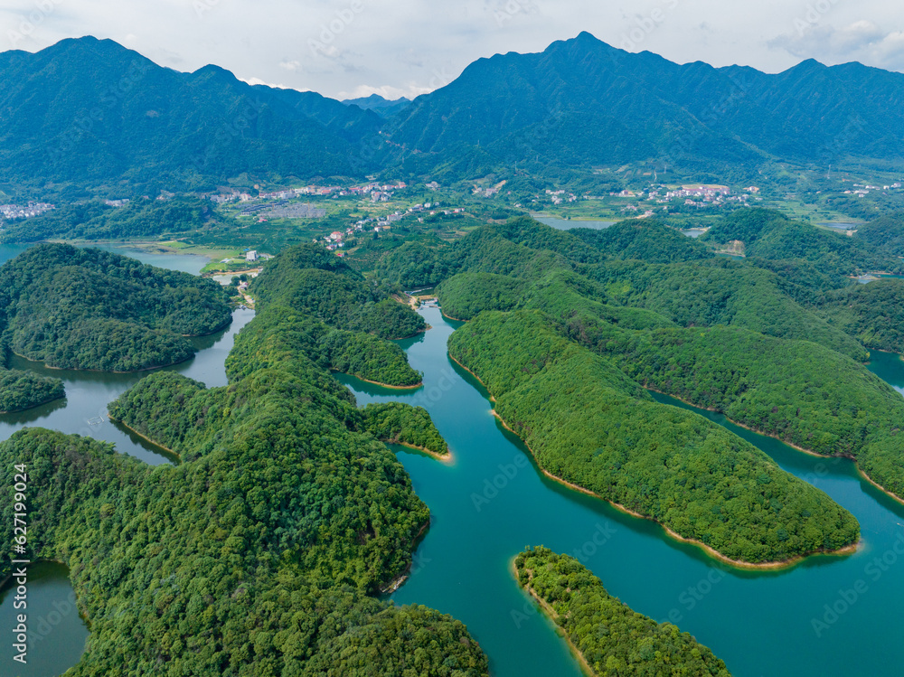 Aerial photography of Qiandao Lake, Jiangxi, China