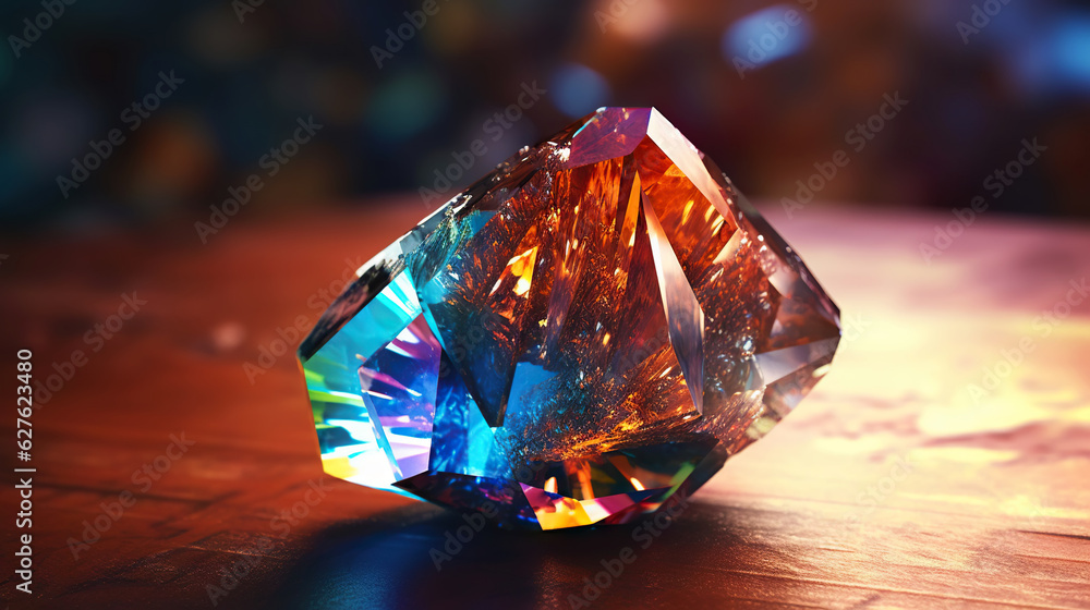 Amazing bright and shiny Luz Opal crystal cluster background. Jewel mineral detailed macro. Generati