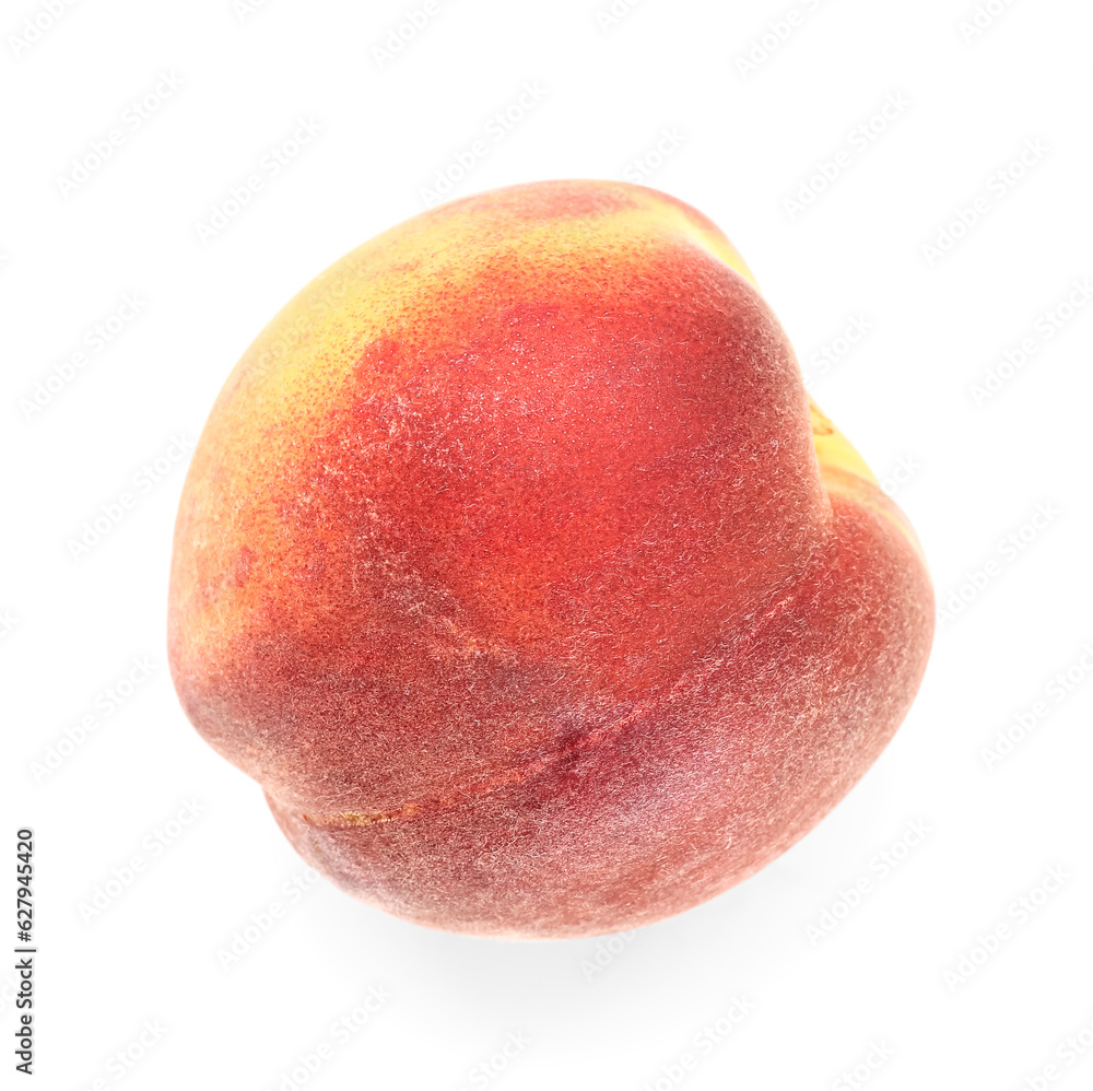 Sweet peach on white background