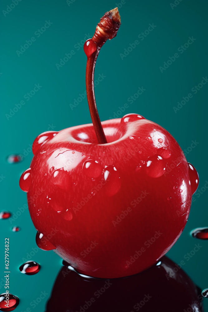 cherries stock photo black background, in the style of highly realistic