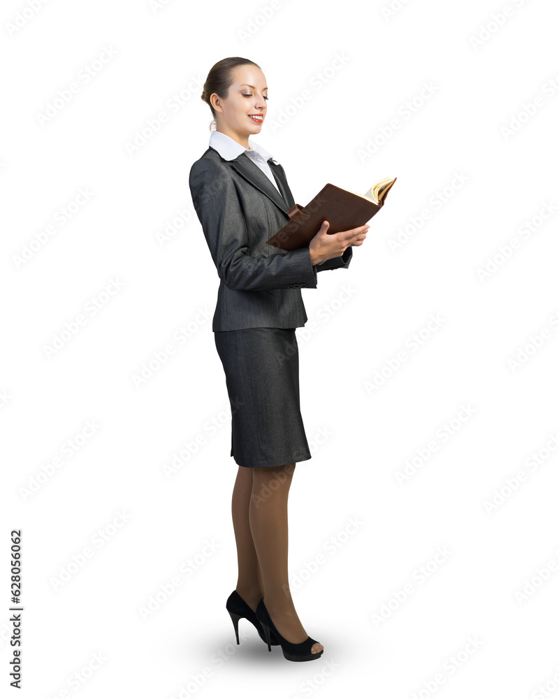 Businesswoman with notebook