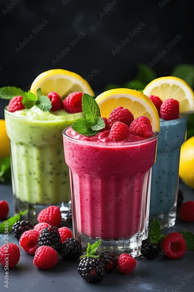 Fruite colorful shakes