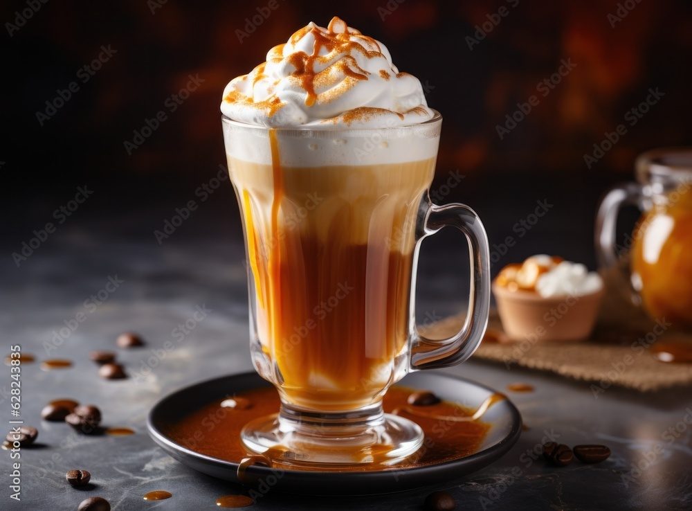 Coffee latte with cream