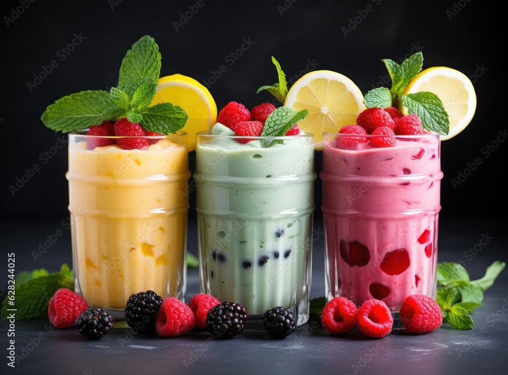 Fruite colorful shakes