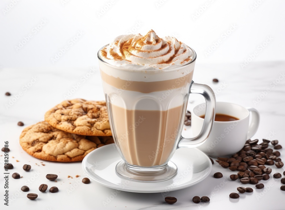 Coffee latte with cream