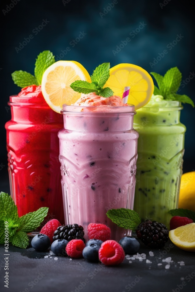 Fruite colorful shakes