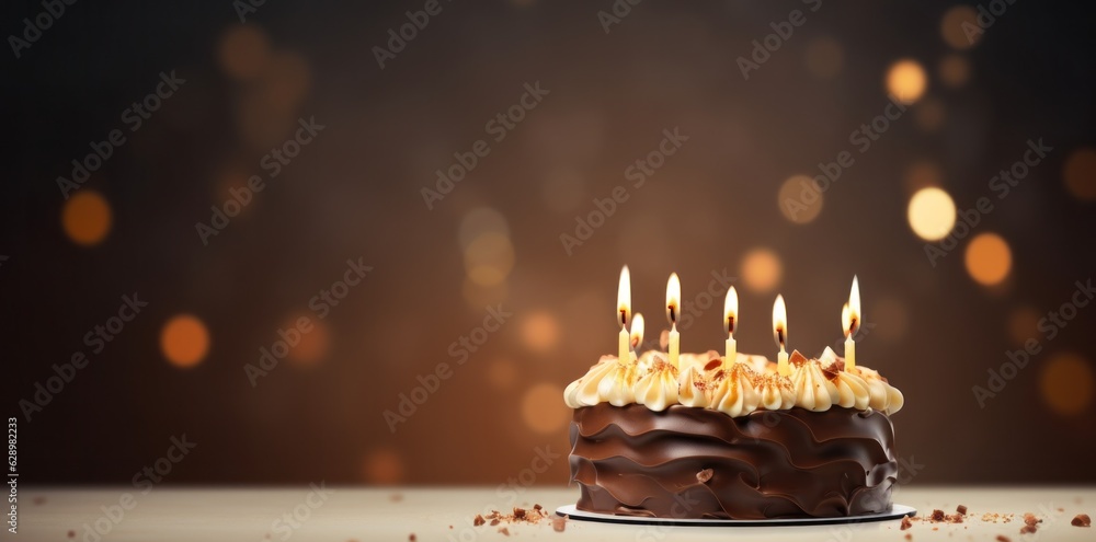 Happy Birthday Background with Cake