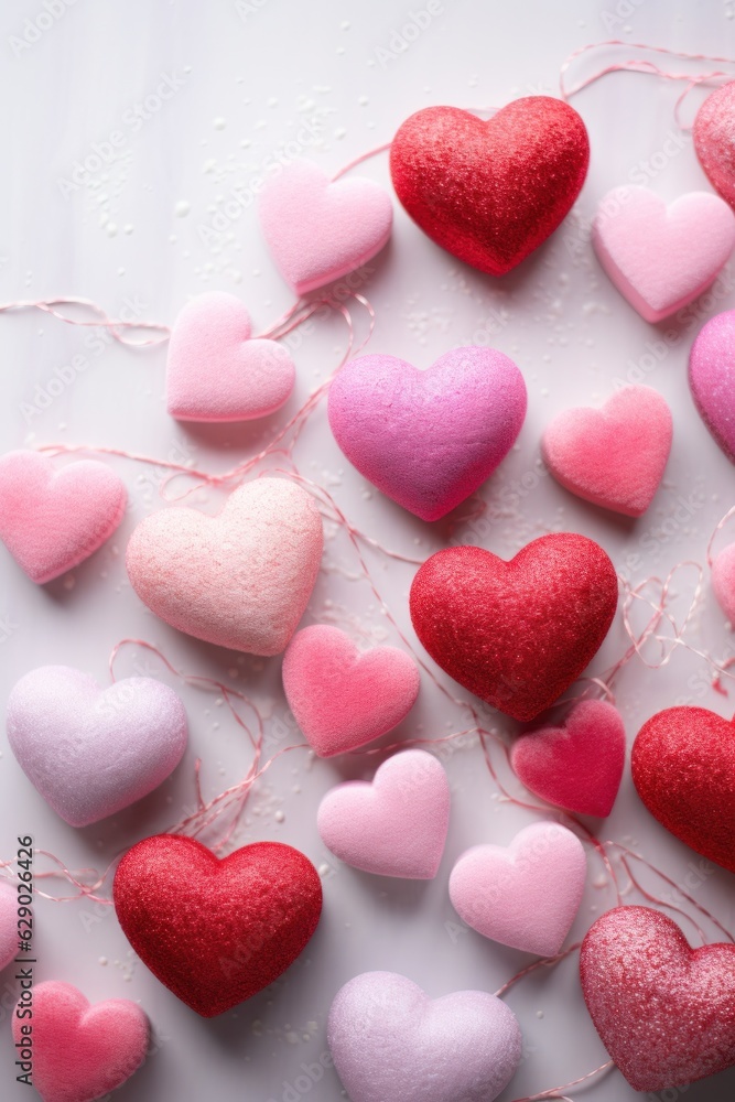 Abstract background with hearts