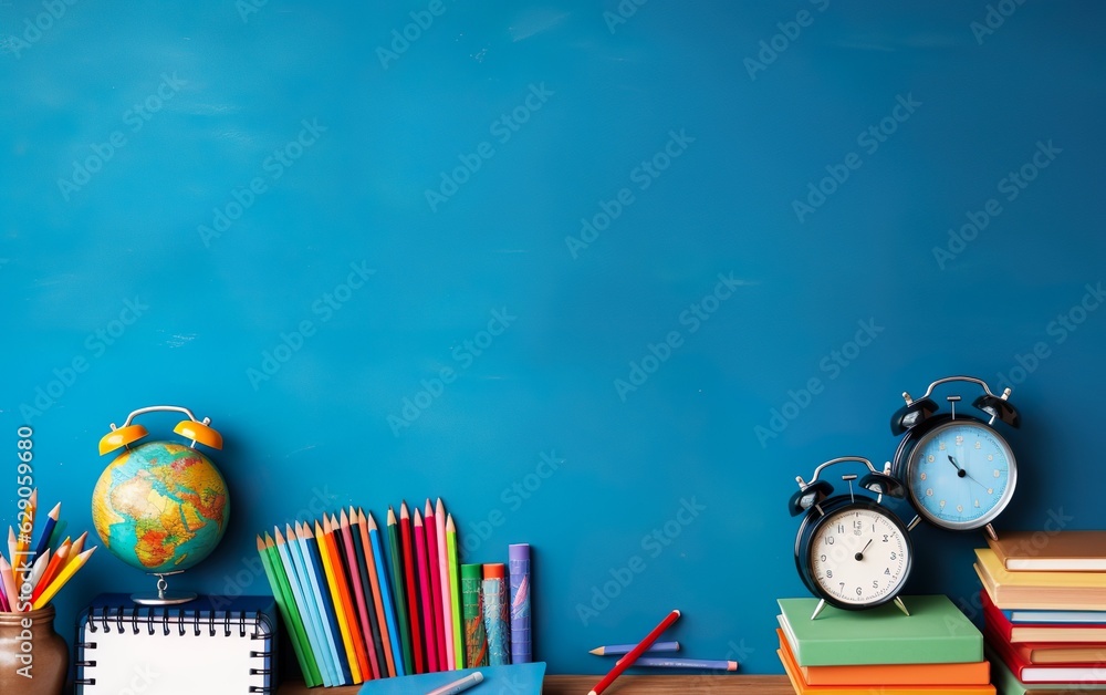 photorealistic back to school background template