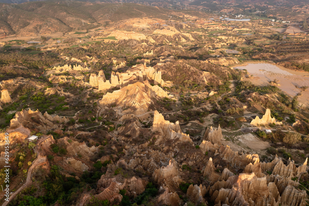 Flowing erosion landform in Yunnan, China.