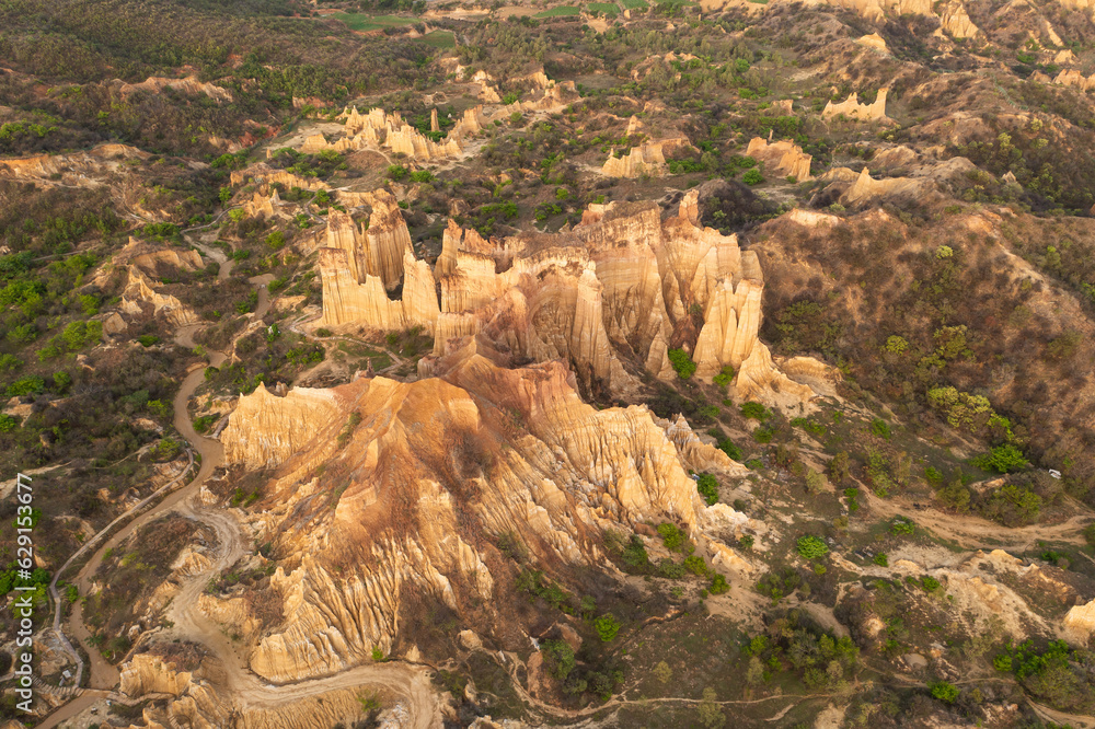 Flowing erosion landform in Yunnan, China.