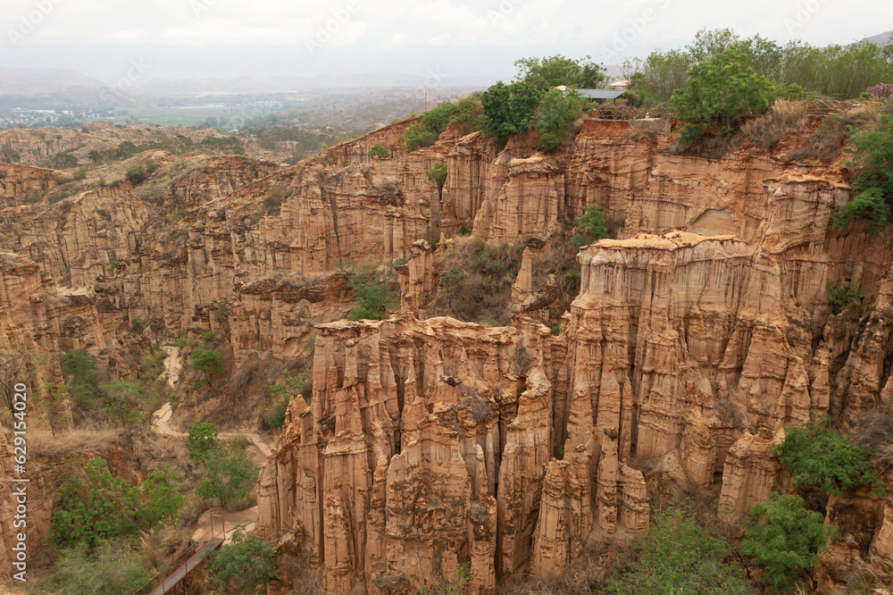 Flowing erosion landform in Yunnan, China.