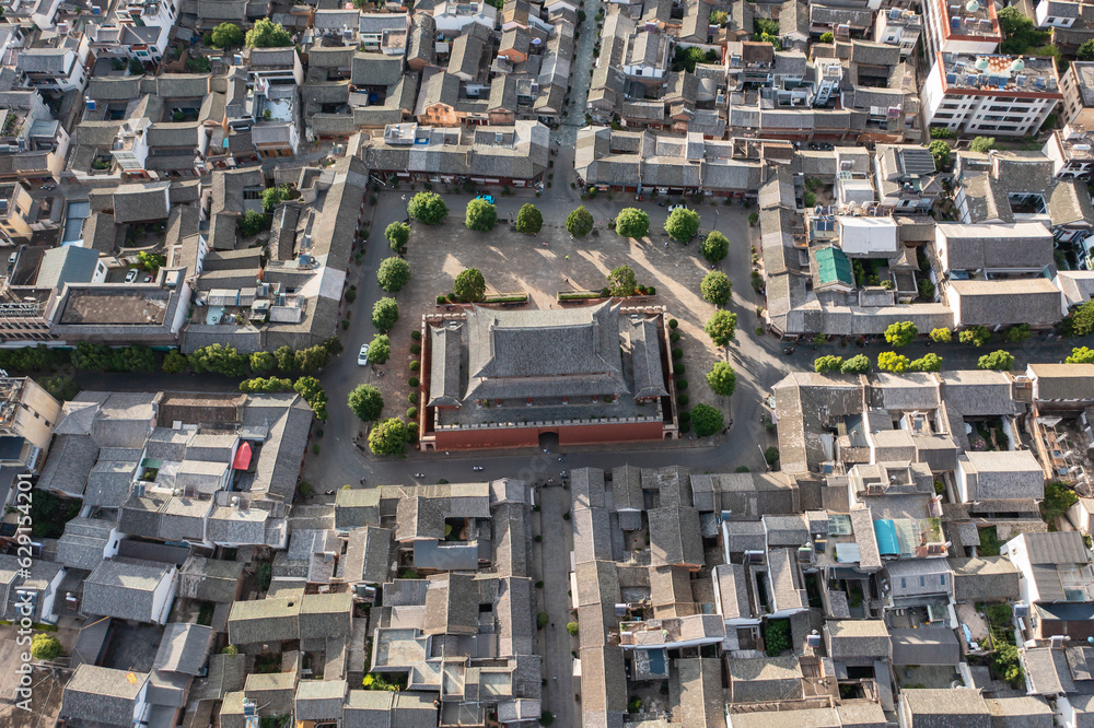 Buildings and landscapes in Weishan, Yunnan, China.