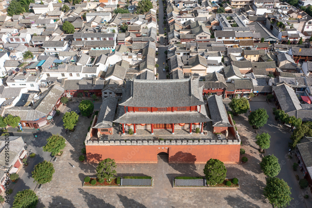 Buildings and landscapes in Weishan, Yunnan, China.