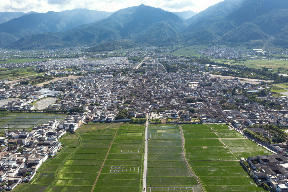 Fields and villages in Yunnan, China.