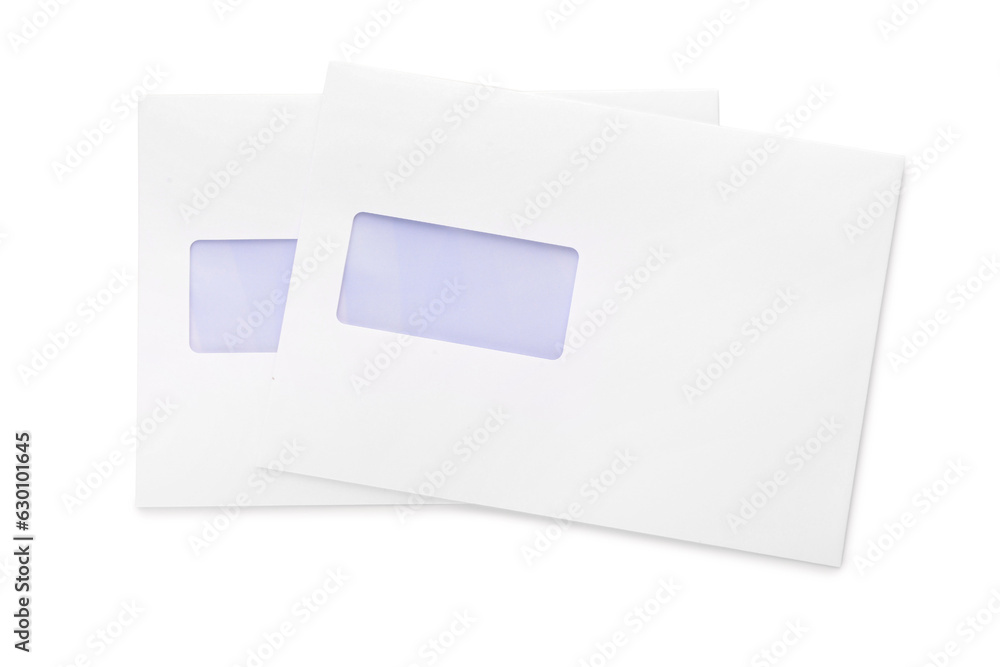 Envelopes isolated on white background