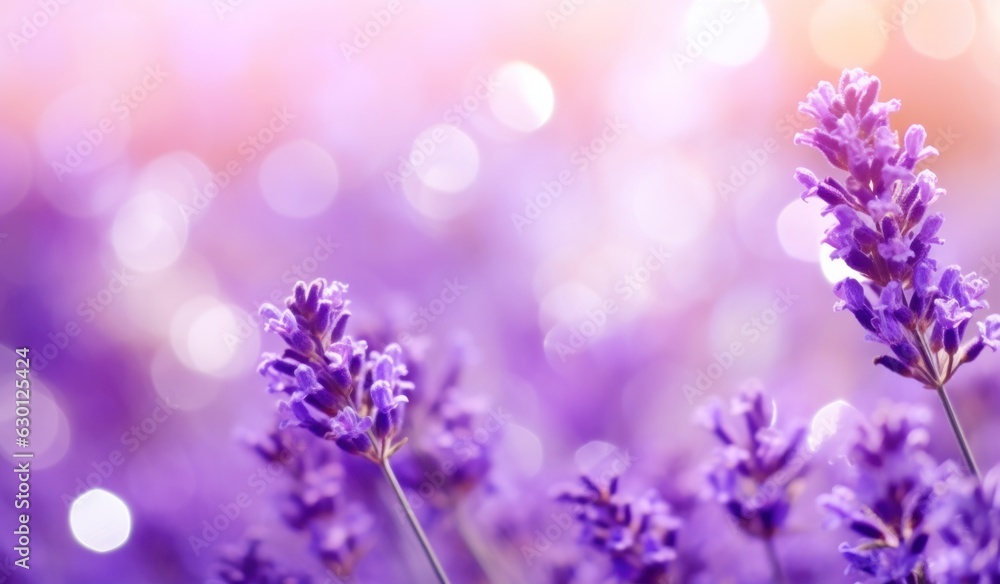 Lavender flowers natural background