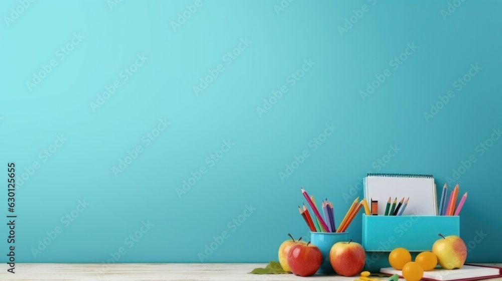 Back to school background with copy space