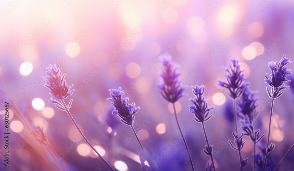 Lavender flowers natural background