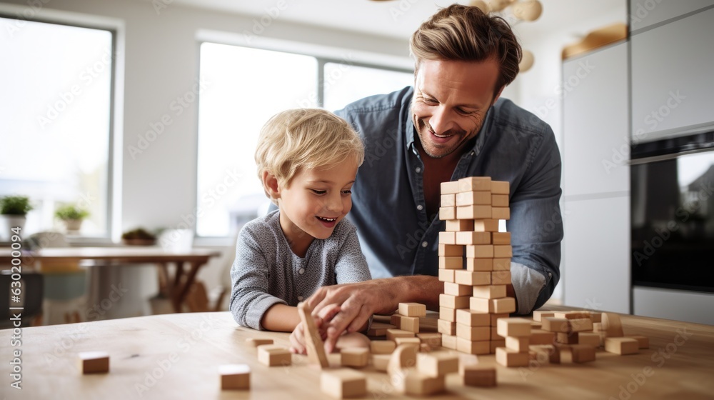 Child playing blocks