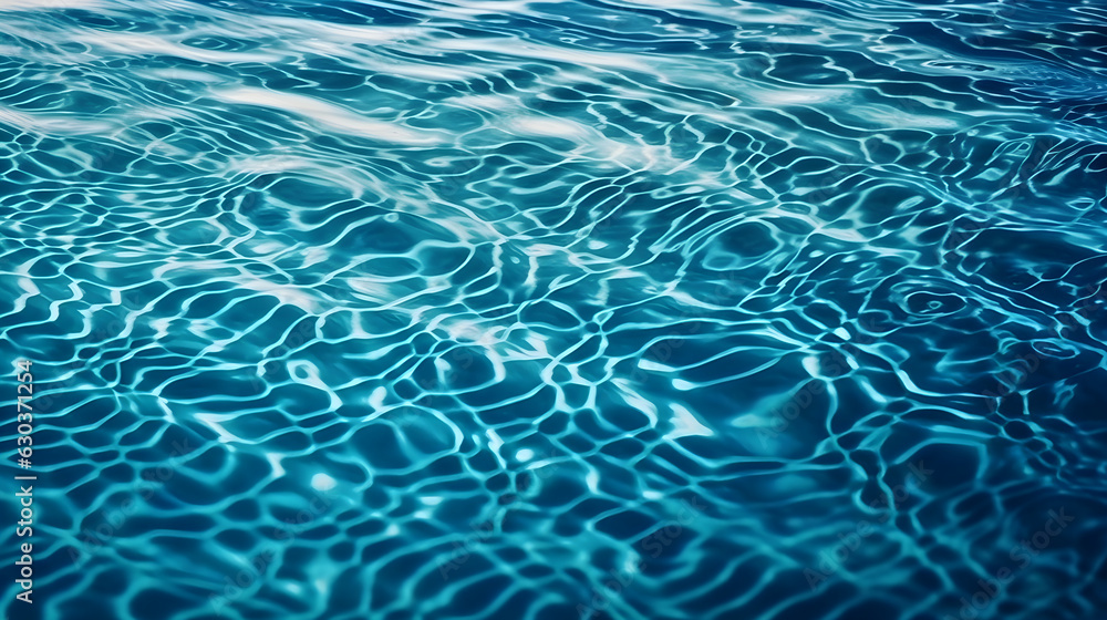 top view swimming pool water background ,blue sea water wallpaper ,generative ai