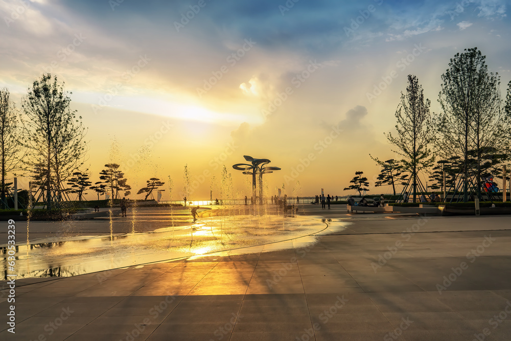 Outdoor Coastal Park Plaza Street View