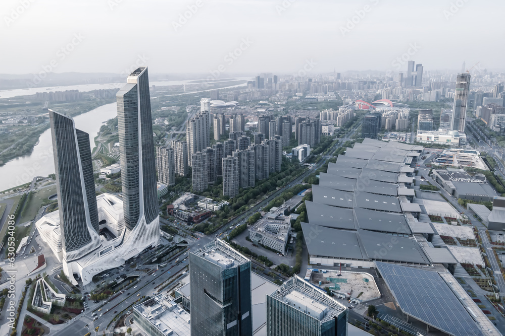 Aerospace Nanjing Financial Central City Landscape panoramic view