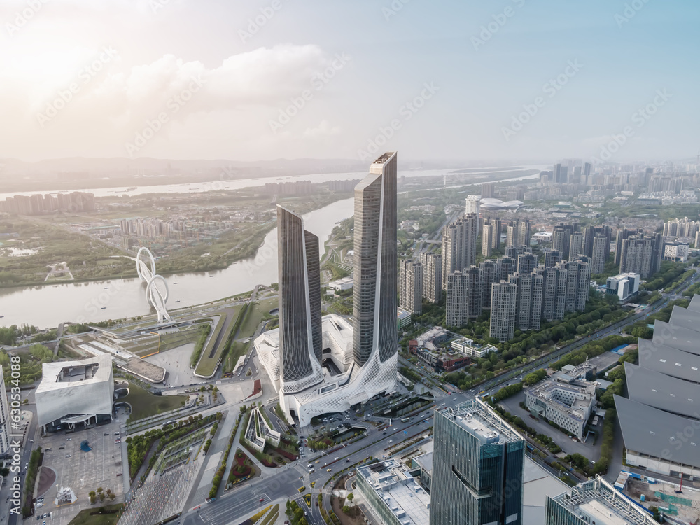 Aerospace Nanjing Financial Central City Landscape panoramic view