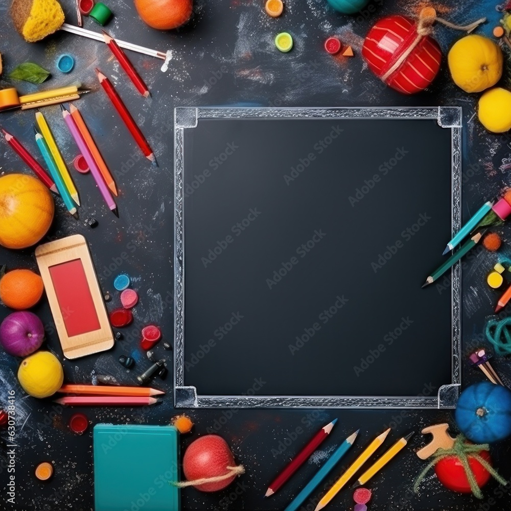 Back to school frame background