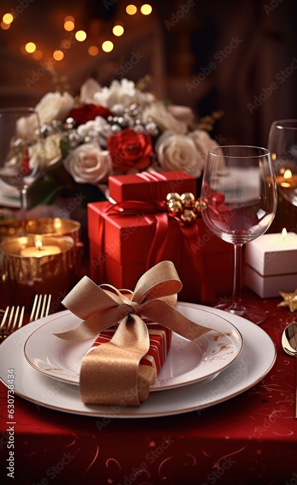 Merry Christmas dinner background