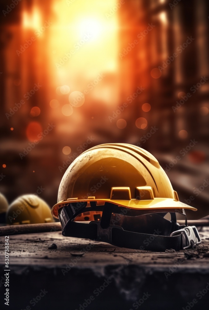 Construction equipment hat and helmet