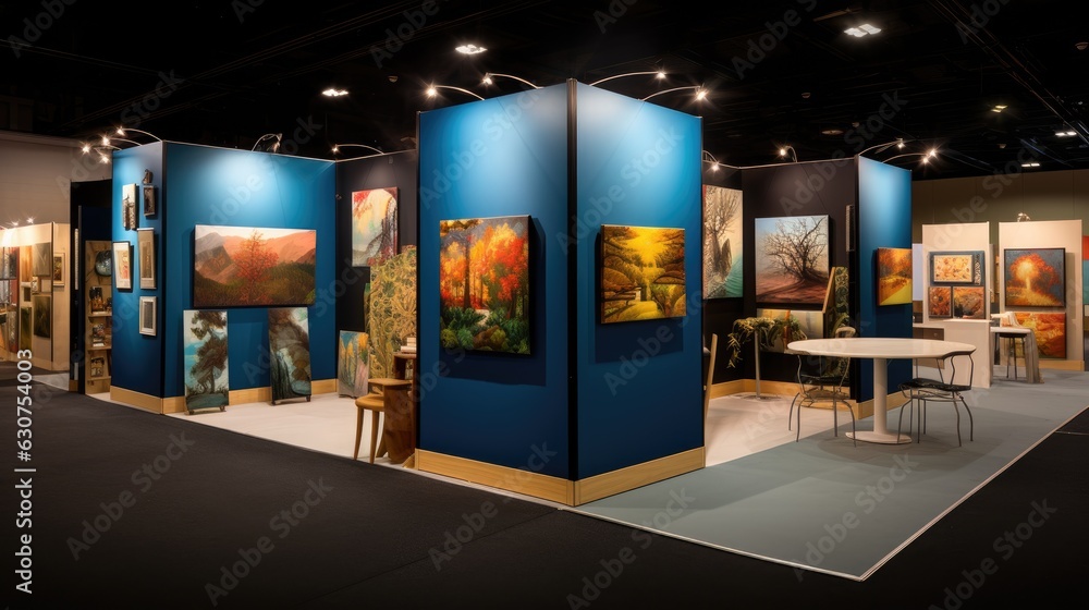 Create exhibit booth stand space.