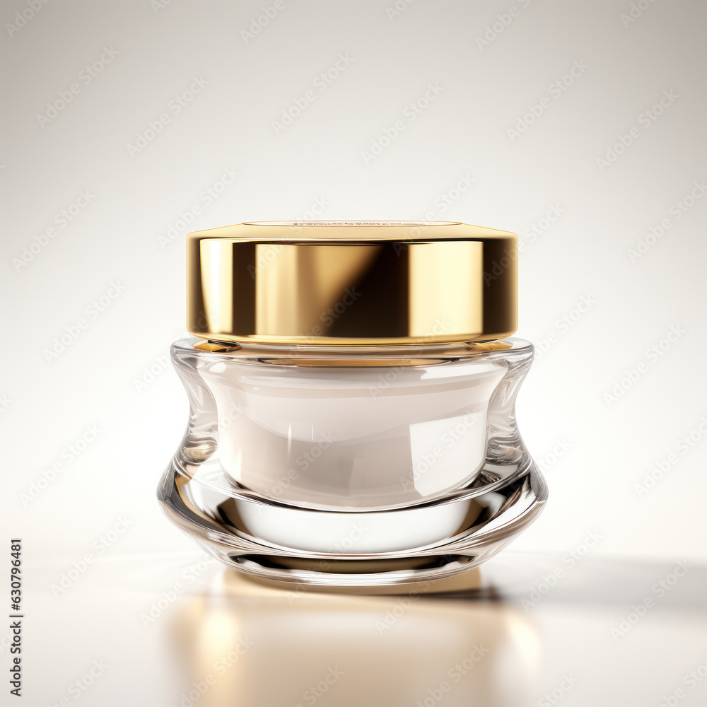 White cosmetic cream mockup