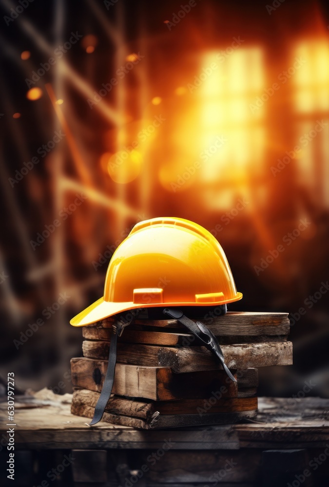 Construction equipment hat and helmet