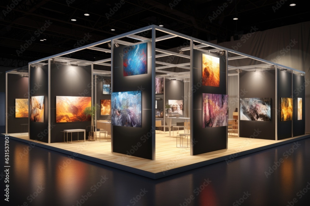 Create exhibit booth stand space.