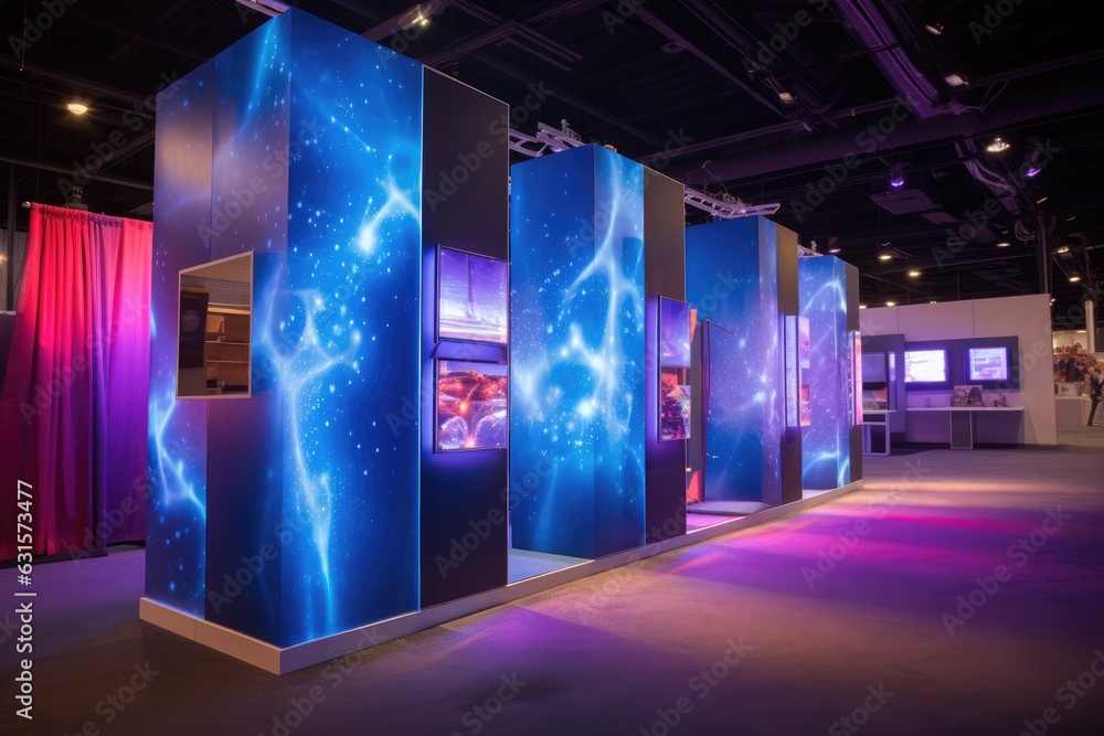 Create exhibit booth stand space.