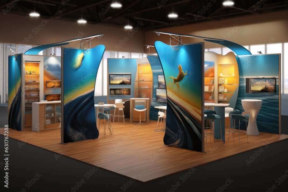 Create exhibit booth stand space.