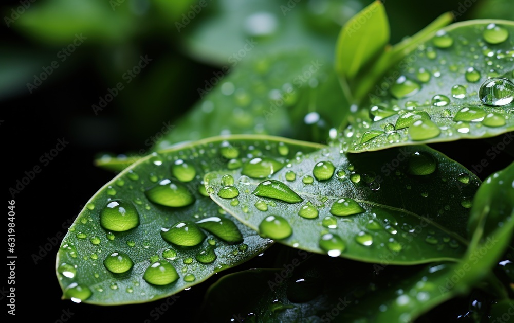 Dew Drops Closeup Background