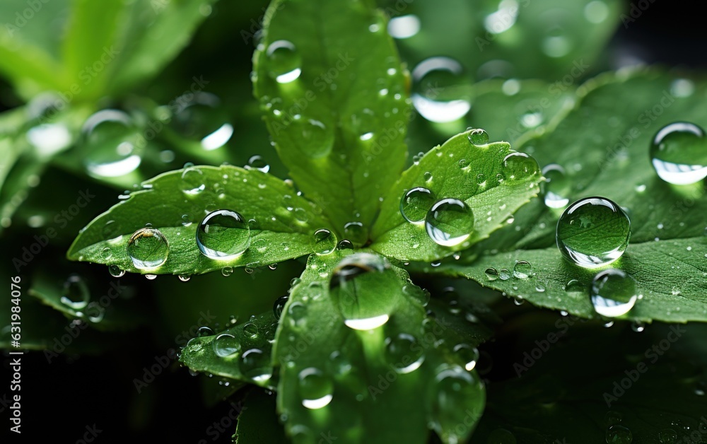 Dew Drops Closeup Background