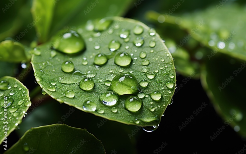 Dew Drops Closeup Background